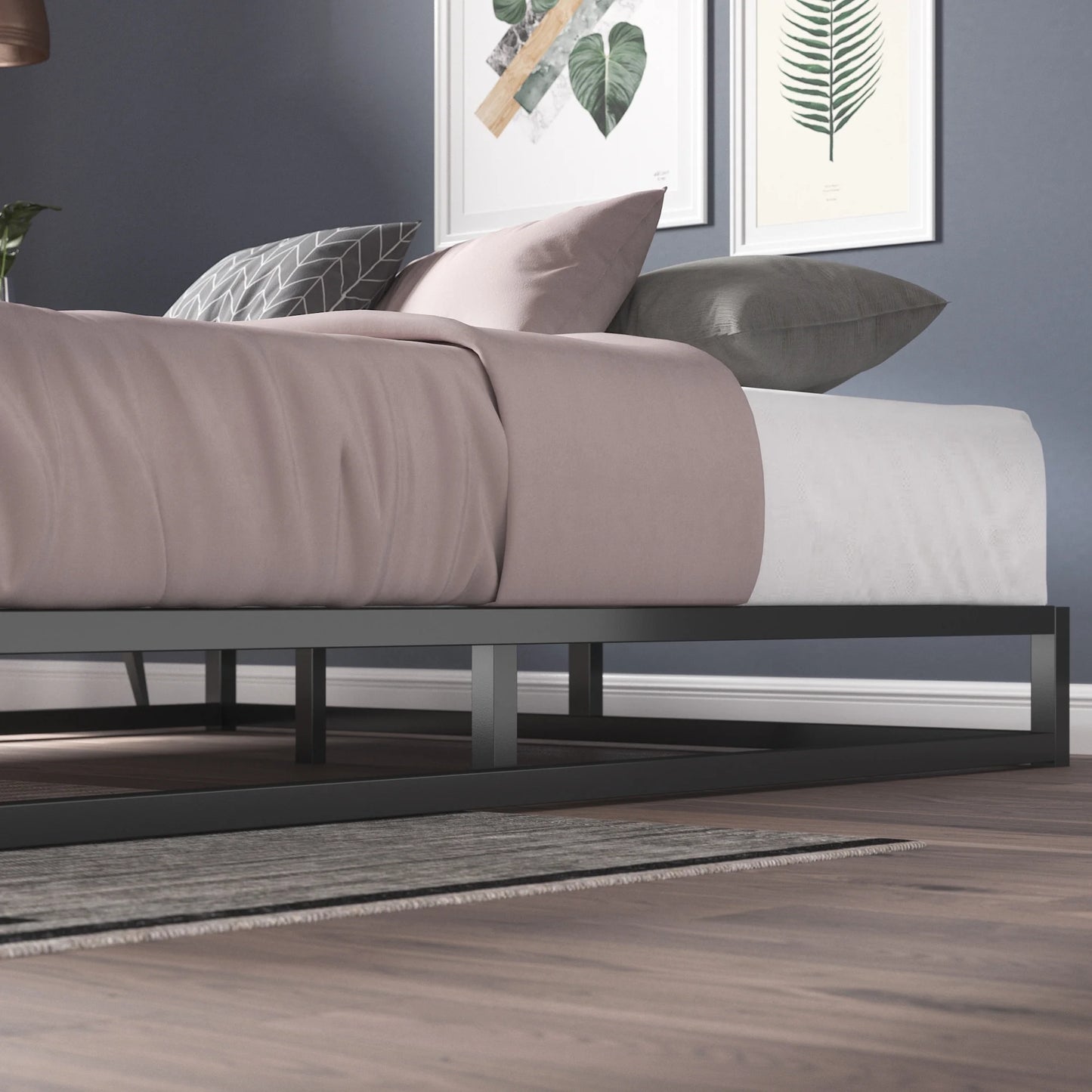 Joseph 6" Modern Studio Platform Low Profile Bed Frame, Full