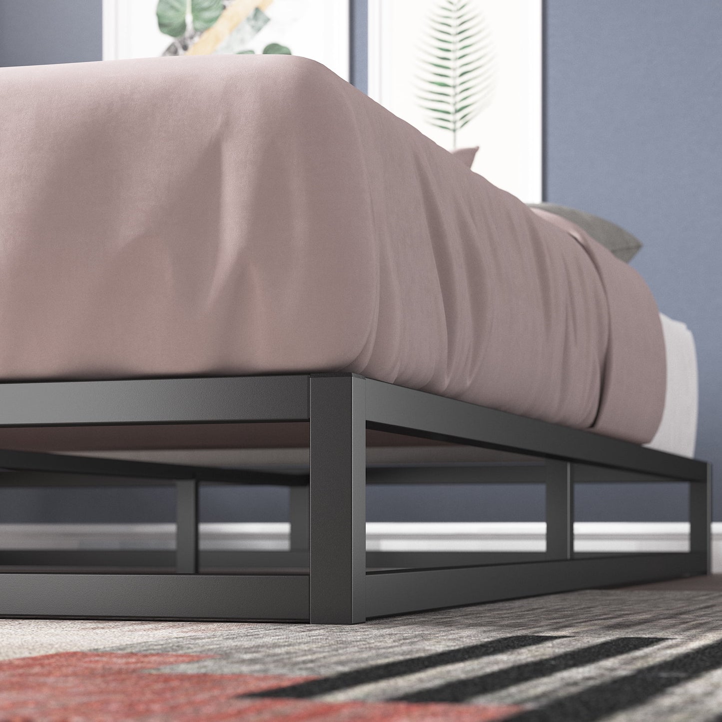 Joseph 6" Modern Studio Platform Low Profile Bed Frame, Full