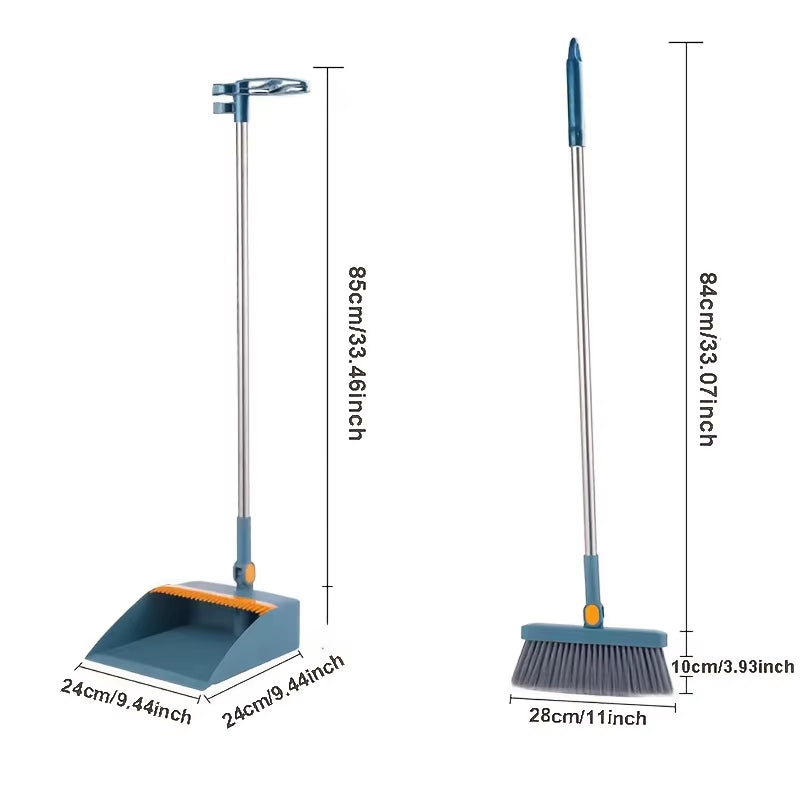 Household Dustpan Combination Rotary Long-Rod Broom Set Two-Piece Broom Combination Cleaning Multi-Functional Broom