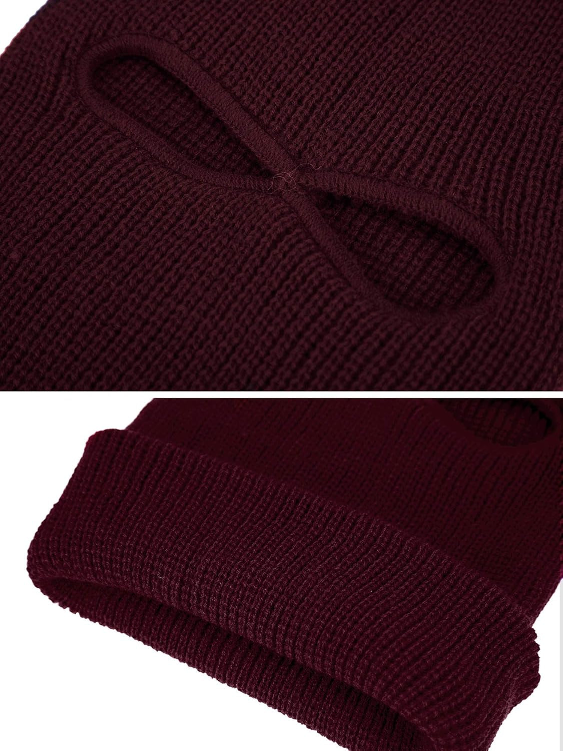 3 Pcs Knit Ski Masks for Men Winter Balaclava Face Mask 3 Hole 2 Hole Warm Full Face Cover for Women Outdoor Sports