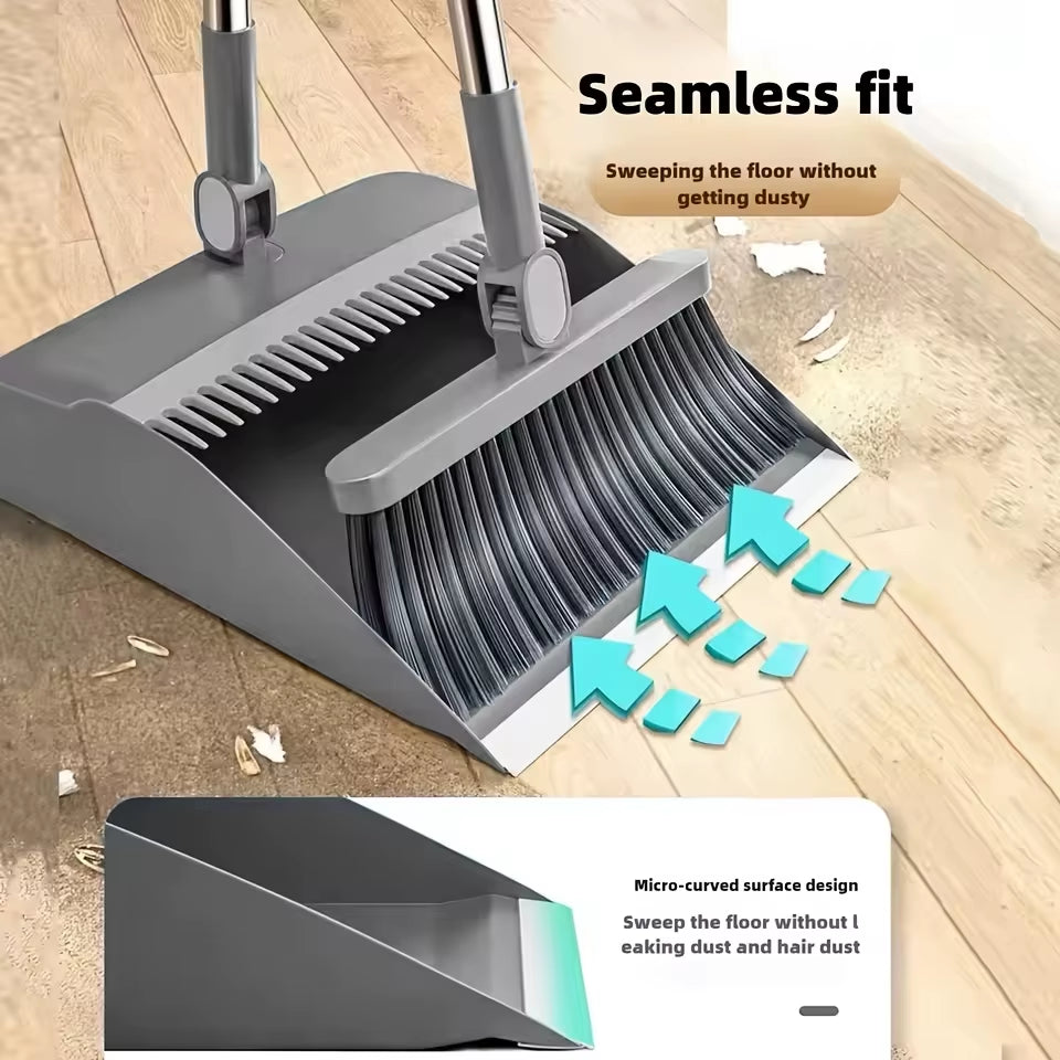 Household Dustpan Combination Rotary Long-Rod Broom Set Two-Piece Broom Combination Cleaning Multi-Functional Broom