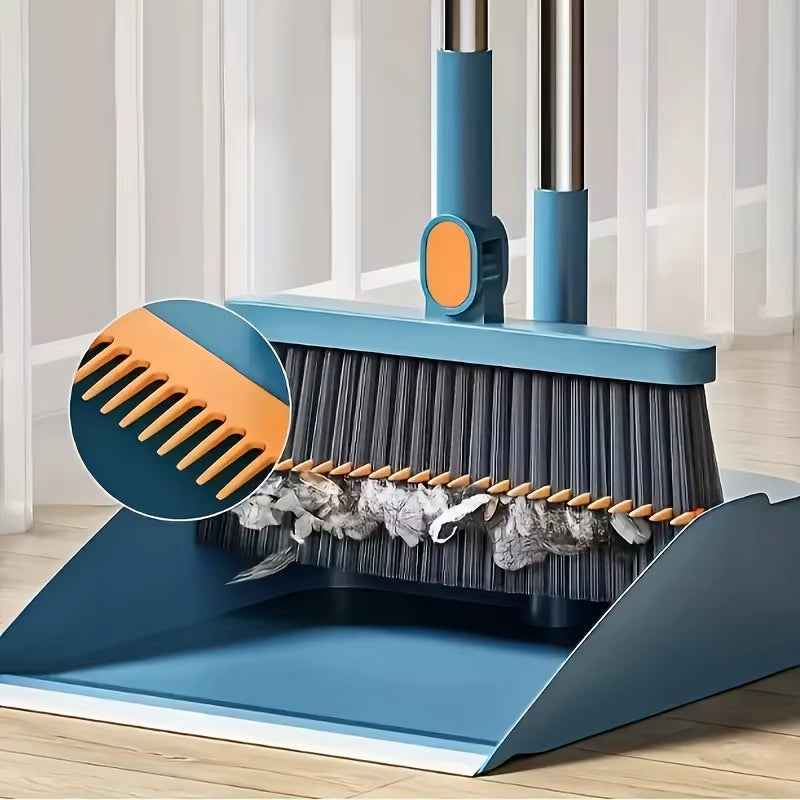 Household Dustpan Combination Rotary Long-Rod Broom Set Two-Piece Broom Combination Cleaning Multi-Functional Broom