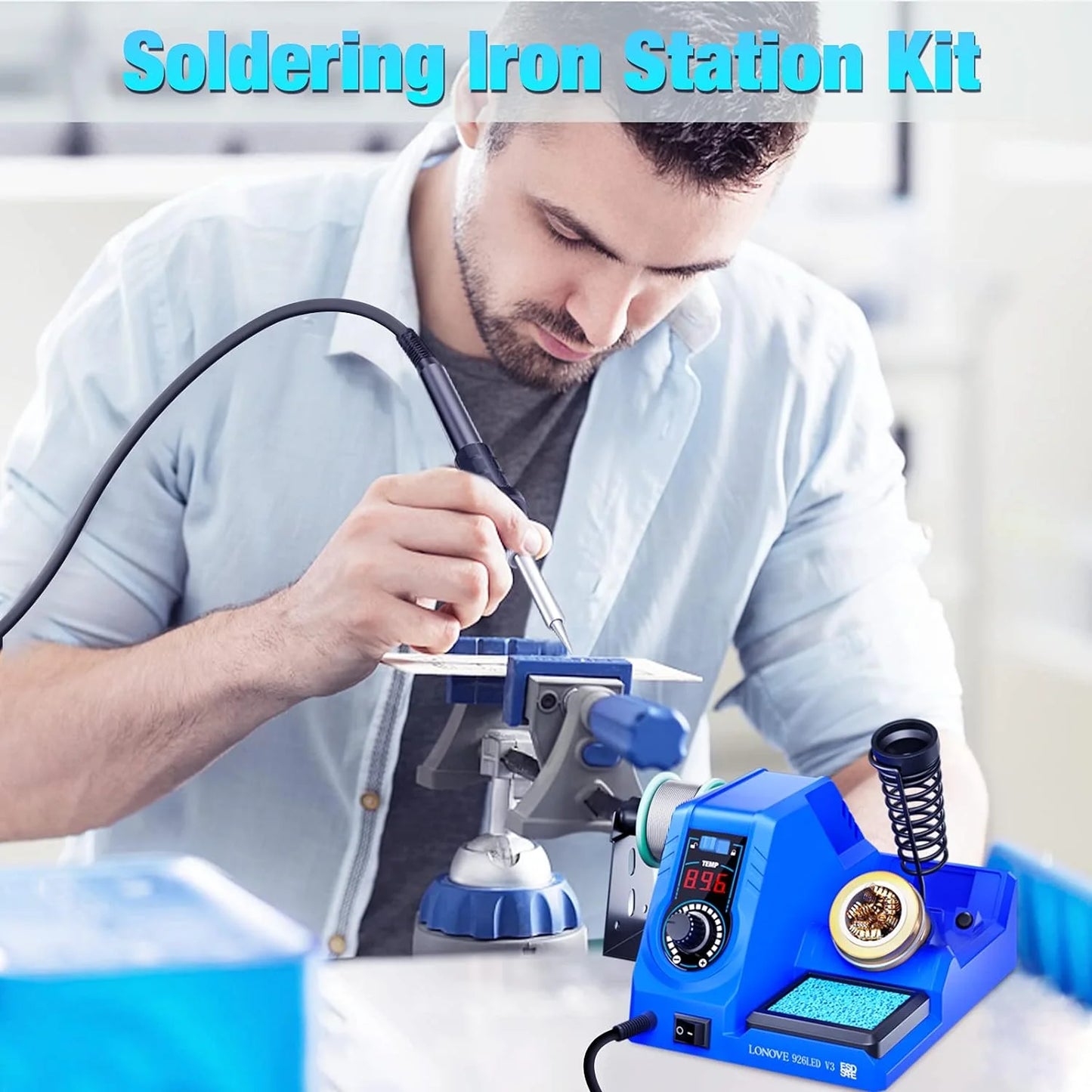 Soldering Iron Station Kit, 60W Digital Display, Precision Heat Control (392℉~896℉)