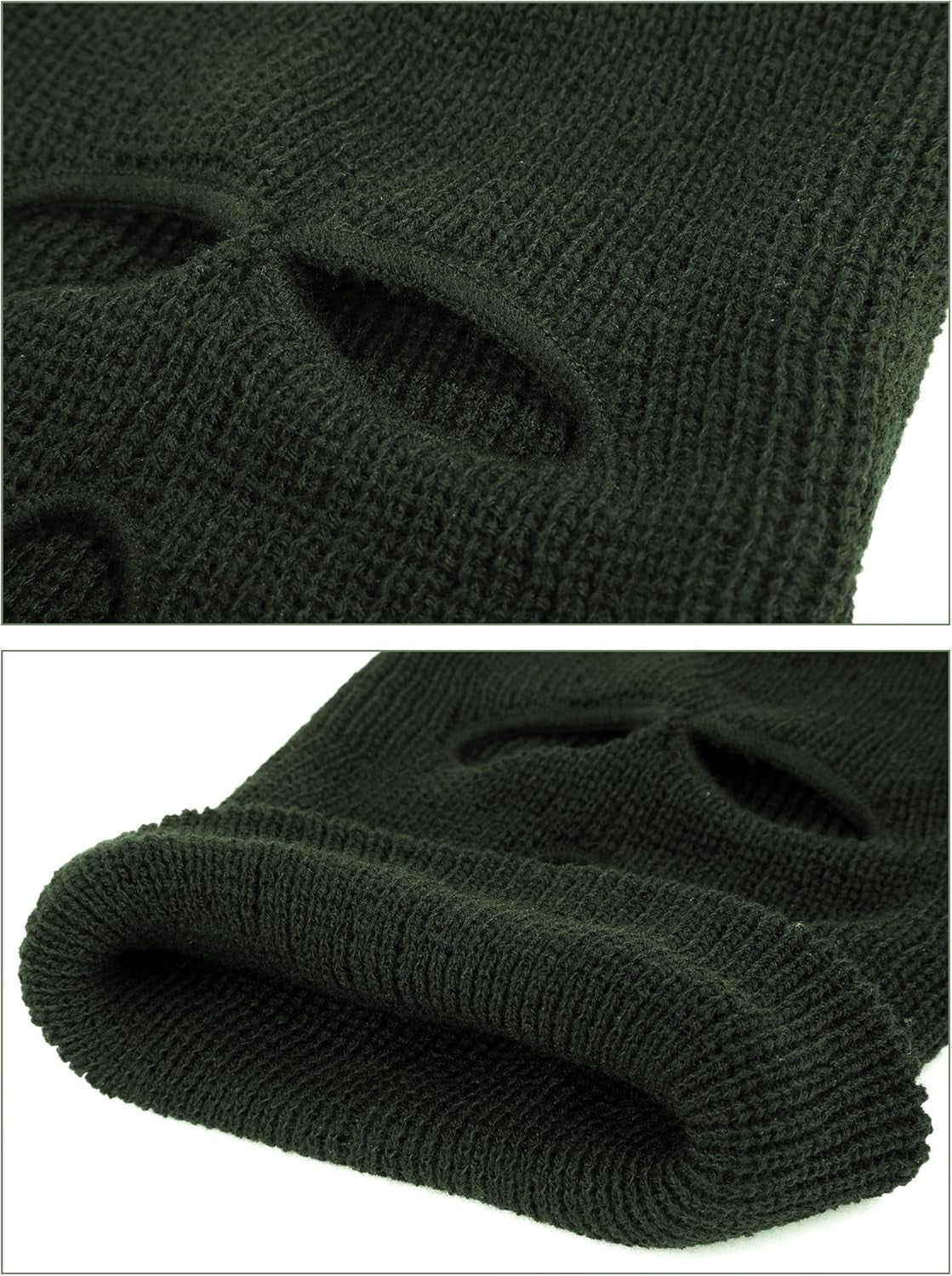 4 Pcs 3 Holes Ski Mask Full Face Cover Outdoor Balaclava Winter Knitted Neck Gaiter for Halloween Sports Cycling