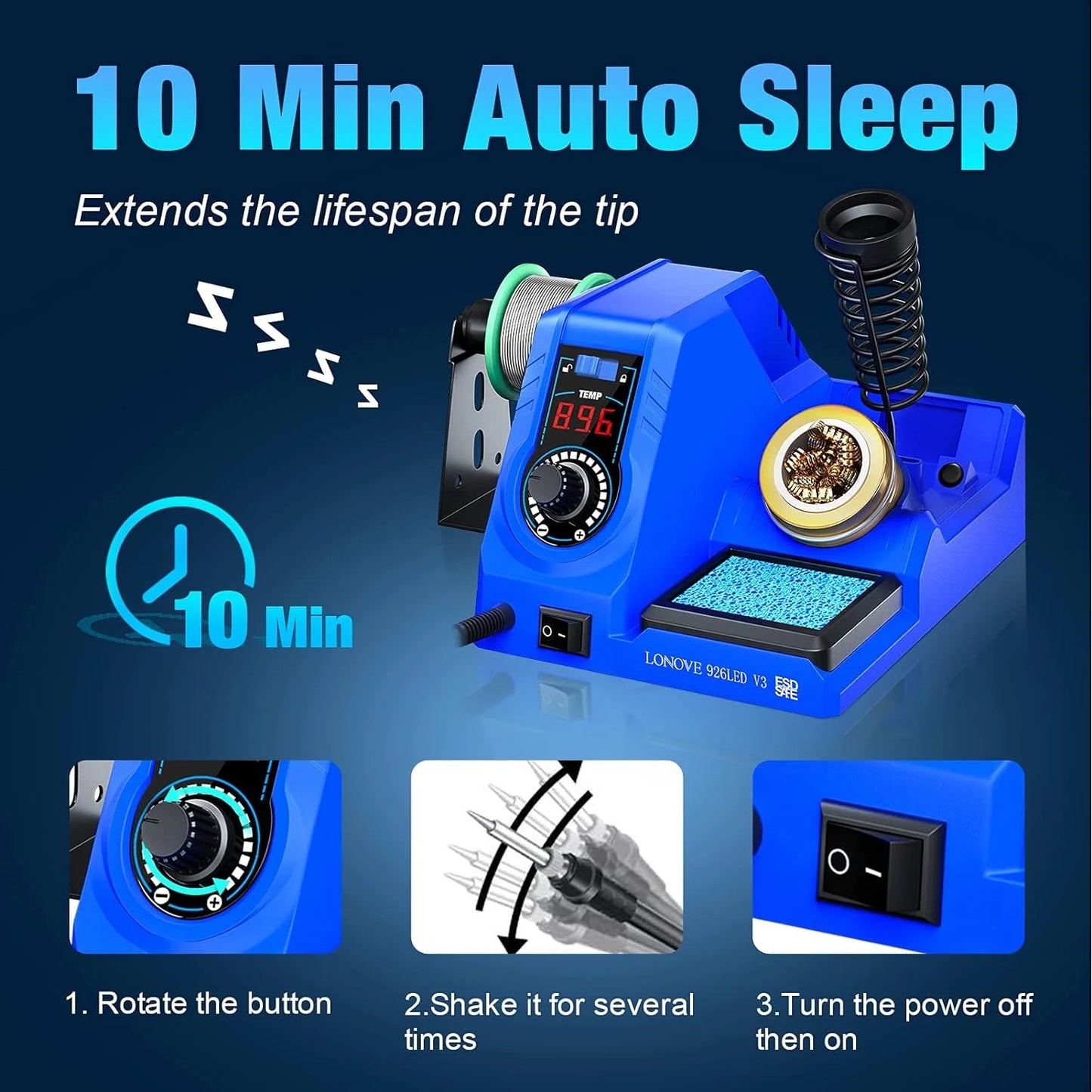 Soldering Iron Station Kit, 60W Digital Display, Precision Heat Control (392℉~896℉)