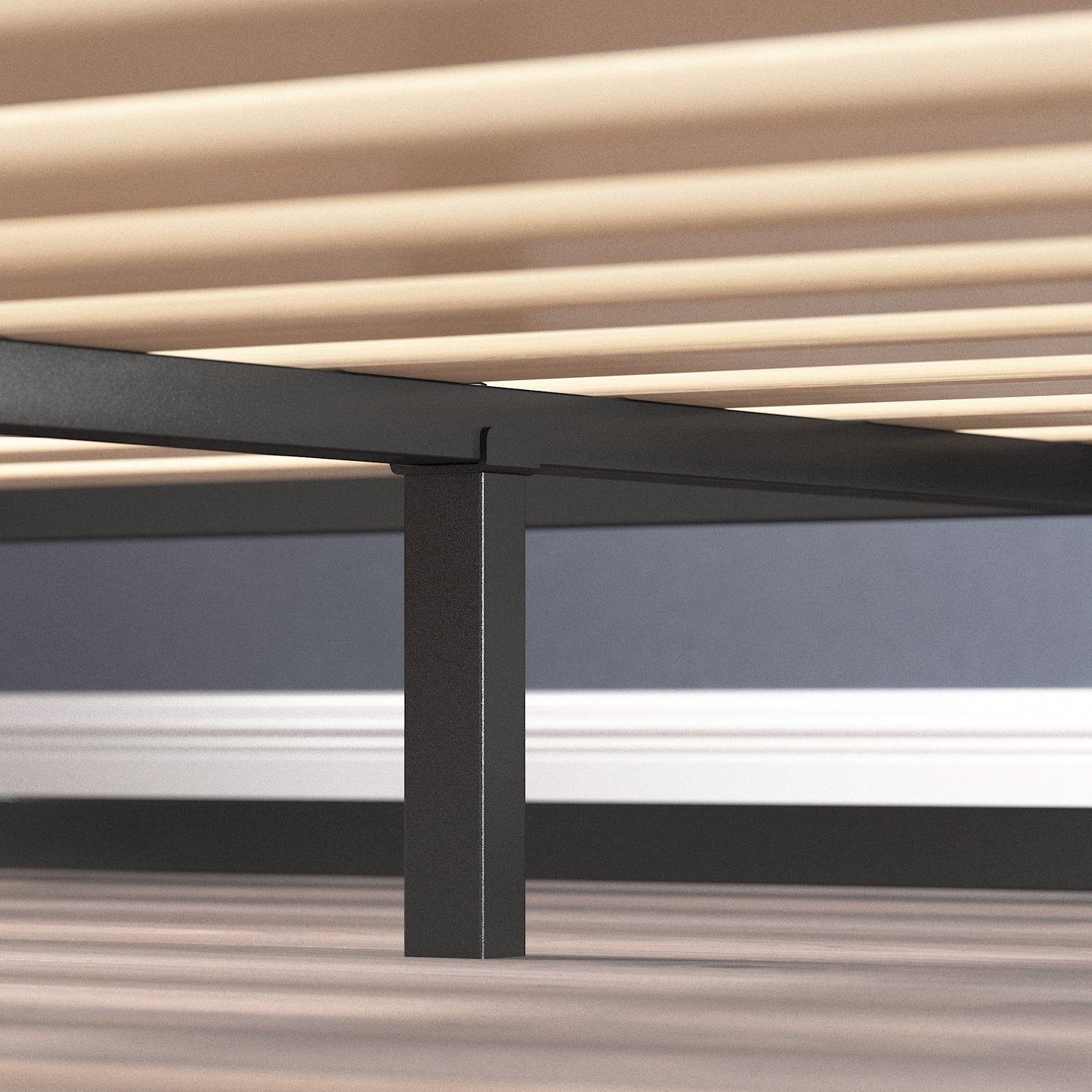Joseph 6" Modern Studio Platform Low Profile Bed Frame, Full