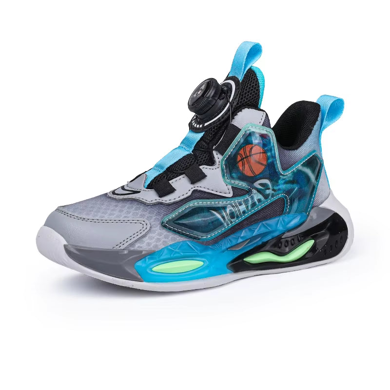 New Leather Kids Outdoor Running Shoes Boys Shoes Sneakers Fashion Casual Walking Studen Non-Slip Basketball Shoes