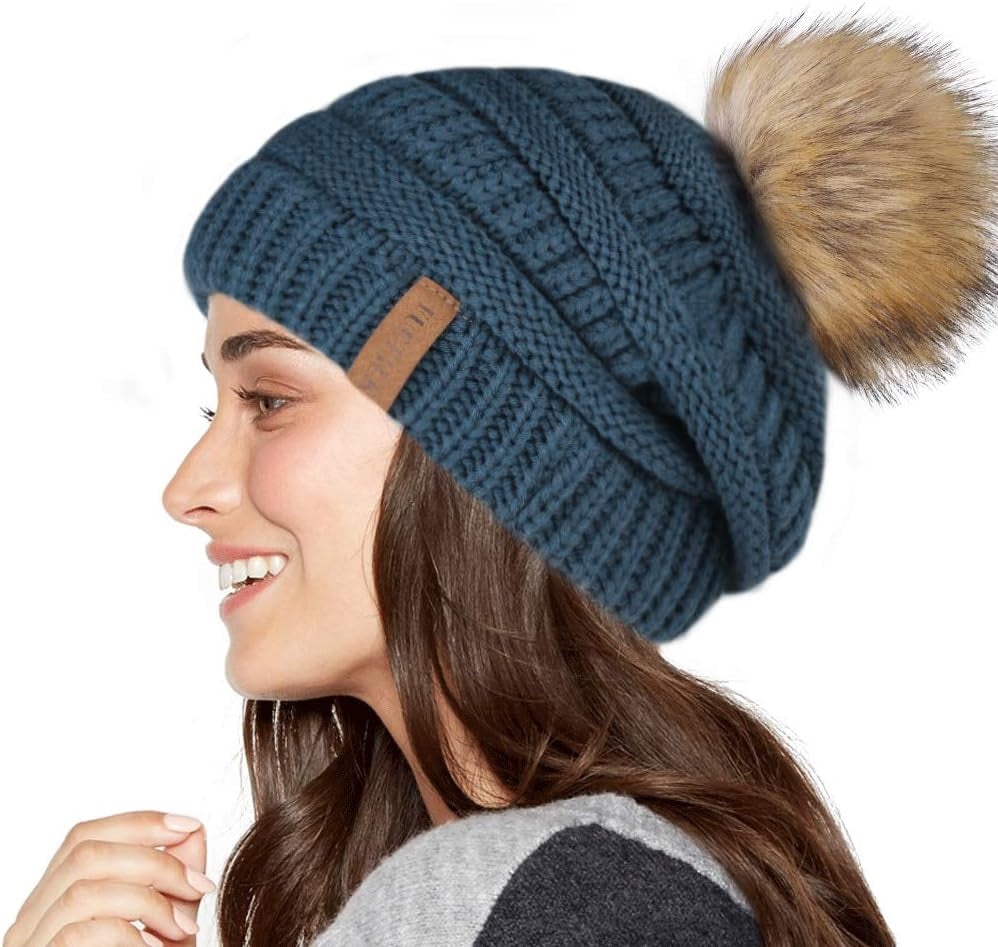 Womens Winter Hat Slouchy Beanie for Women Knitted Winter Hats