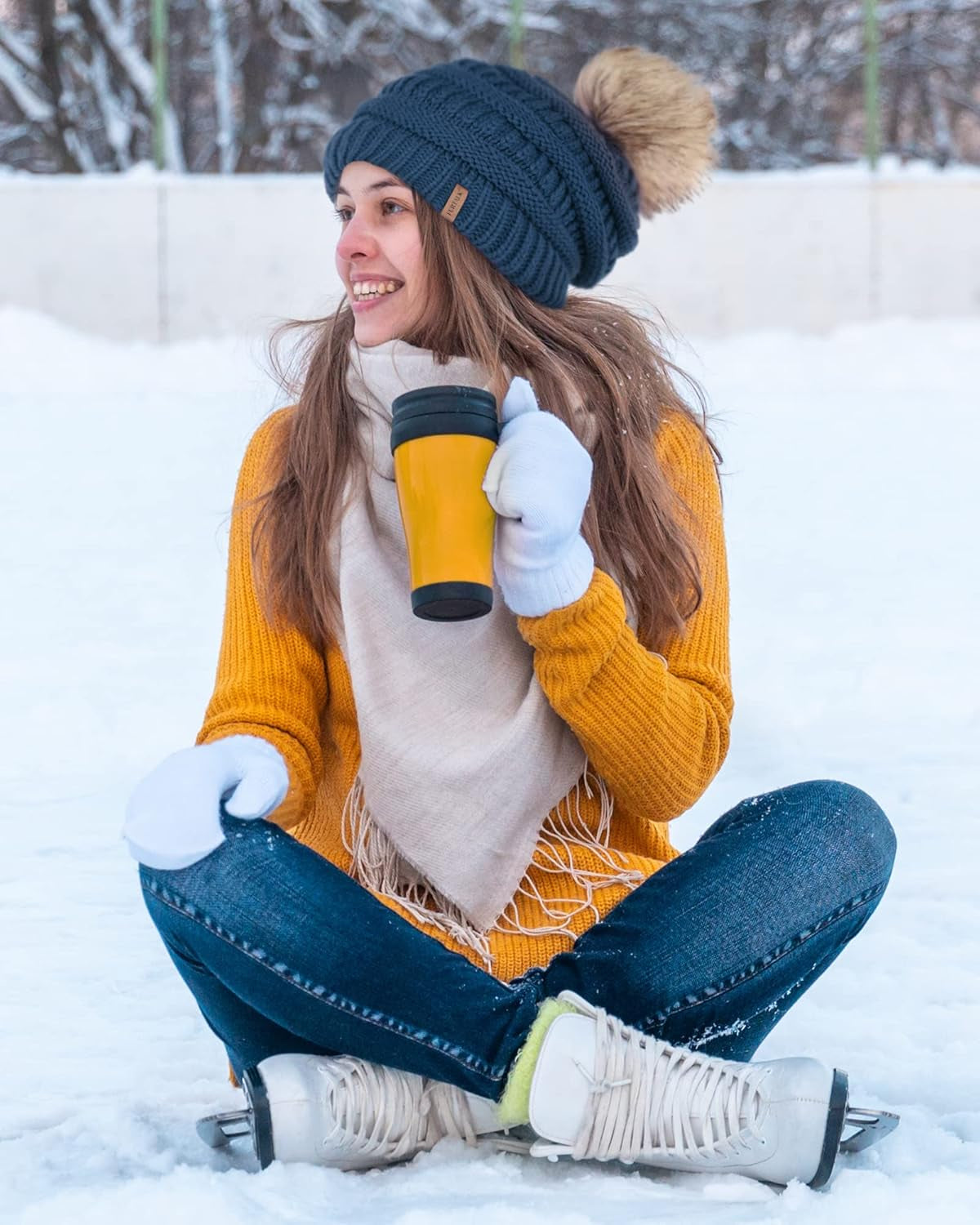 Womens Winter Hat Slouchy Beanie for Women Knitted Winter Hats