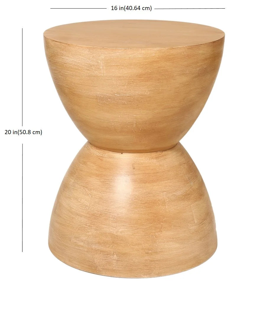 James Wood End Table, Light Honey Finish