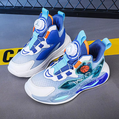New Leather Kids Outdoor Running Shoes Boys Shoes Sneakers Fashion Casual Walking Studen Non-Slip Basketball Shoes
