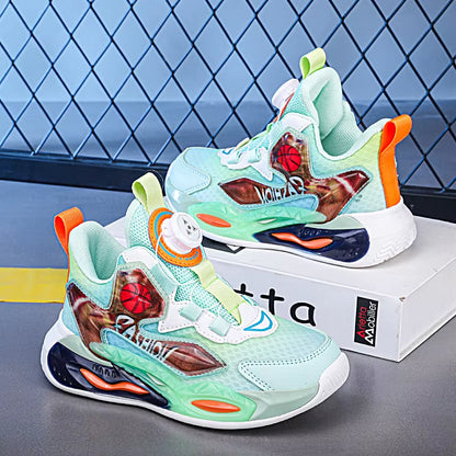 New Leather Kids Outdoor Running Shoes Boys Shoes Sneakers Fashion Casual Walking Studen Non-Slip Basketball Shoes
