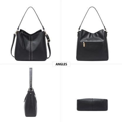 Hobo Bag for Women Crossbody Purse and Handbags Ladies Chic Shoulder Bags, Black