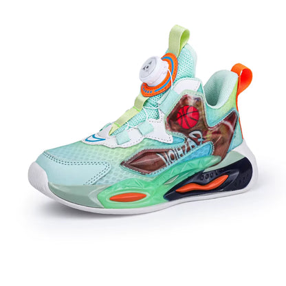 New Leather Kids Outdoor Running Shoes Boys Shoes Sneakers Fashion Casual Walking Studen Non-Slip Basketball Shoes