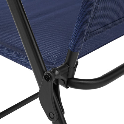Greyson Steel Outdoor Patio Armchair - Set of 2, Navy