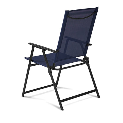Greyson Steel Outdoor Patio Armchair - Set of 2, Navy