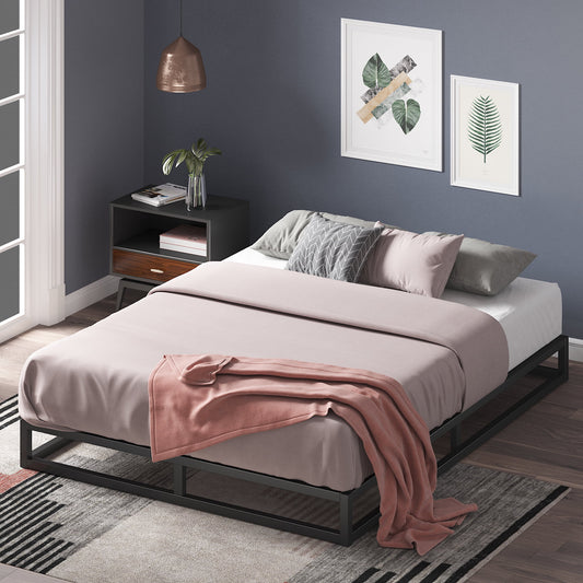 Joseph 6" Modern Studio Platform Low Profile Bed Frame, Full