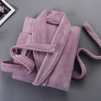 Winter Warm Homewear Casual New Robe Men Women Toweling Terry Robe100% Cotton Bathrobe Soft Ventilation Sleeprobe Casual