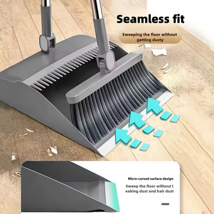 Household Dustpan Combination Rotary Long-Rod Broom Set Two-Piece Broom Combination Cleaning Multi-Functional Broom