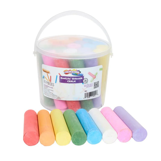 Dustlite Washable Sidewalk Chalk - 20 Pieces