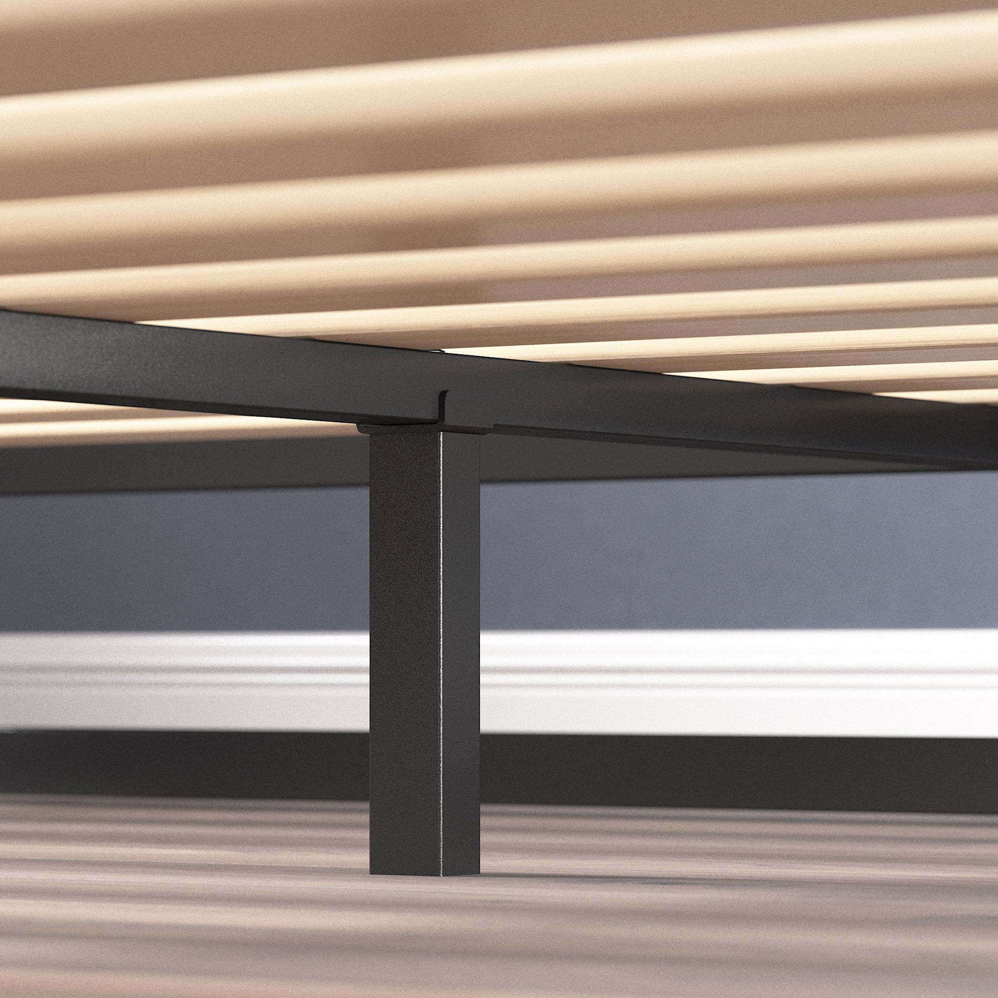 Joseph 6" Modern Studio Platform Low Profile Bed Frame, Full