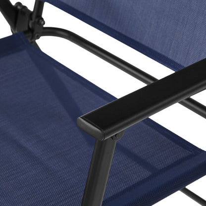 Greyson Steel Outdoor Patio Armchair - Set of 2, Navy