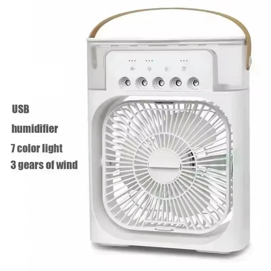 New 3-In-1 Fan, Air Conditioner, Mini Home Air Cooler, LED Night Light, Portable Humidifier, Air Conditioning Fan, Office and Ho