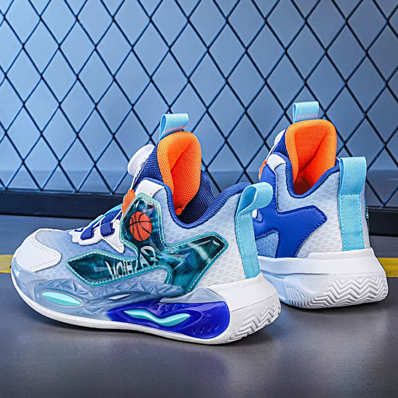 New Leather Kids Outdoor Running Shoes Boys Shoes Sneakers Fashion Casual Walking Studen Non-Slip Basketball Shoes