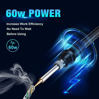 Soldering Iron Station Kit, 60W Digital Display, Precision Heat Control (392℉~896℉)