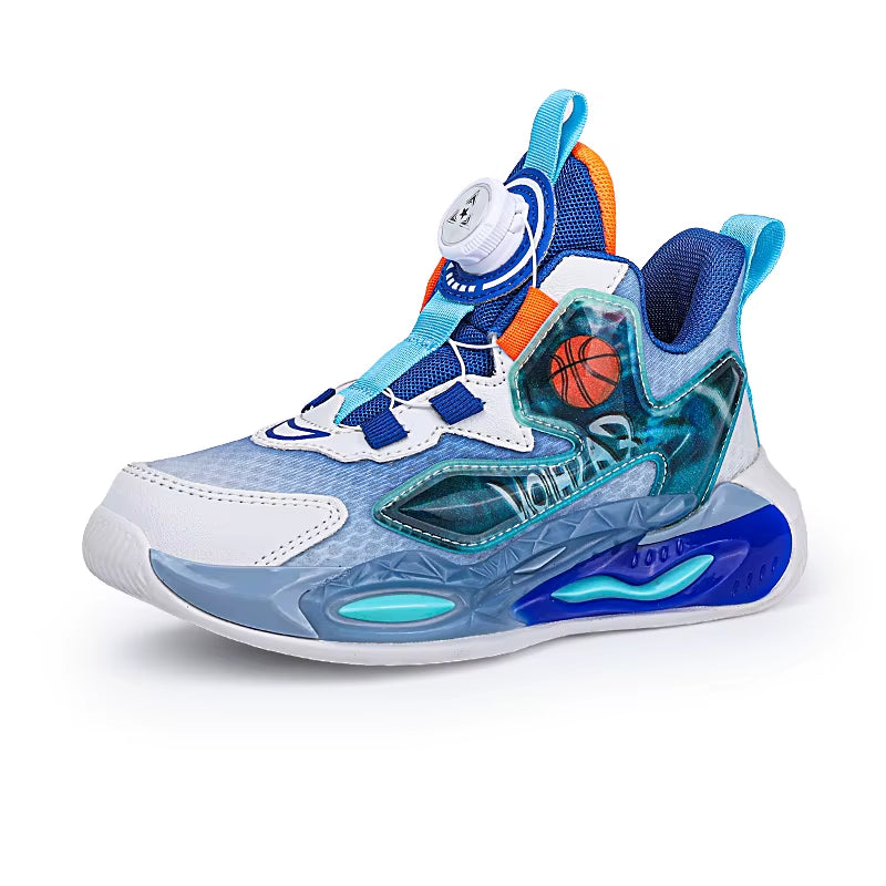 New Leather Kids Outdoor Running Shoes Boys Shoes Sneakers Fashion Casual Walking Studen Non-Slip Basketball Shoes