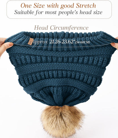 Womens Winter Hat Slouchy Beanie for Women Knitted Winter Hats
