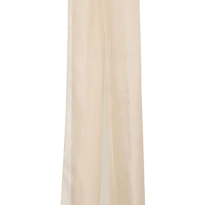 18Ft Nude Sheer Organza Curtain Panels, Window Scarf Valance Wedding Arch Draping Fabric for Top Table Event Party Home Decor Stair Bow Backdrop Curtain Decoration