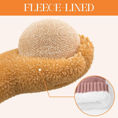 Womens Knit Beanie Winter Thick Solid Fleece Lined Beanie Hats for Women Men Unisex Warm Skiing Beanies